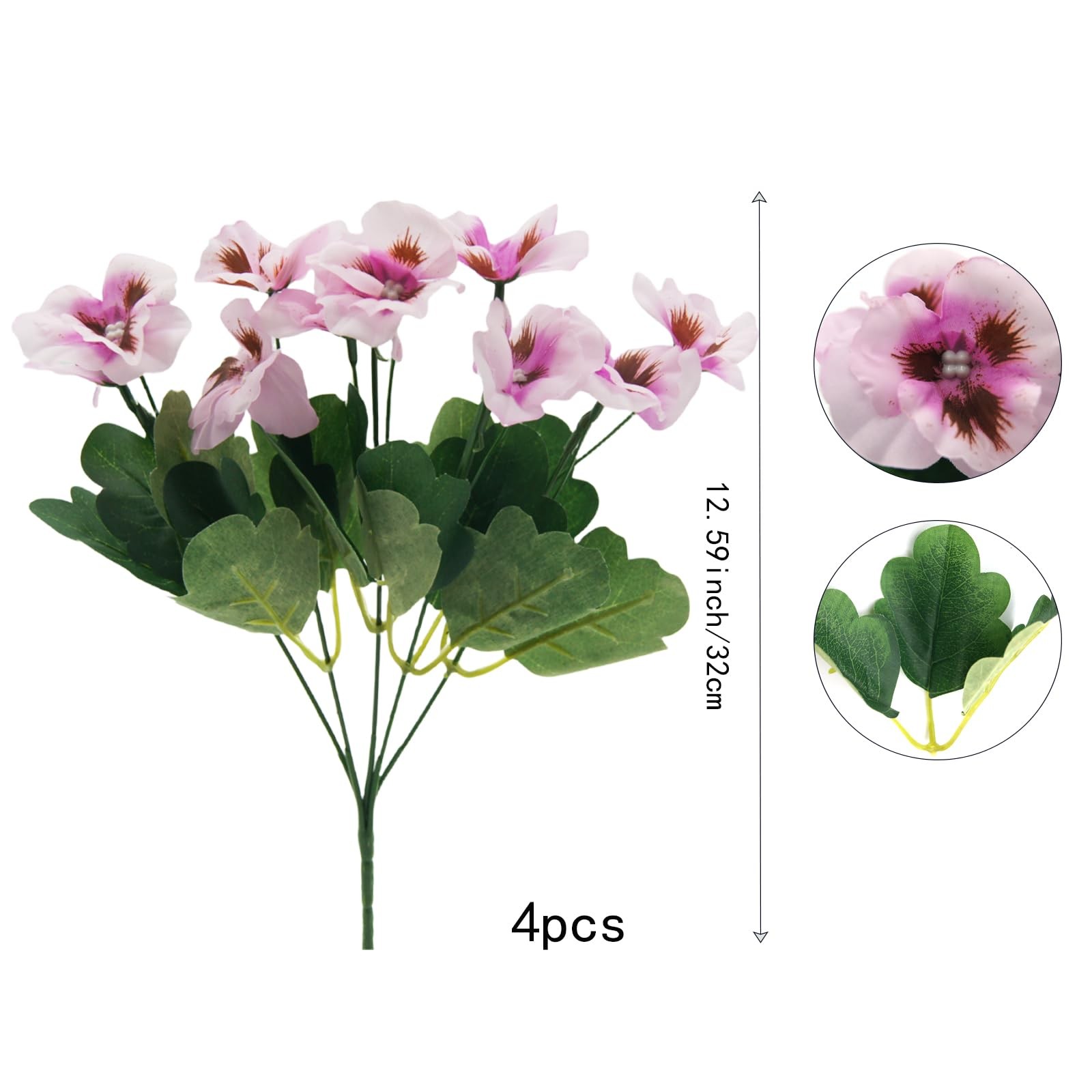 LILOCOO 4PCS Artificial Silk Pansy Flowers Outdoor Spring Flowers Pansies Wil…