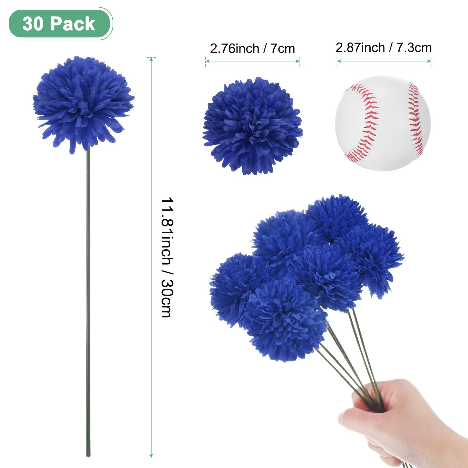 30-Pack Artificial Chrysanthemum Flowers,11 Inch Faux Chrysanthemum Silk Bouq…