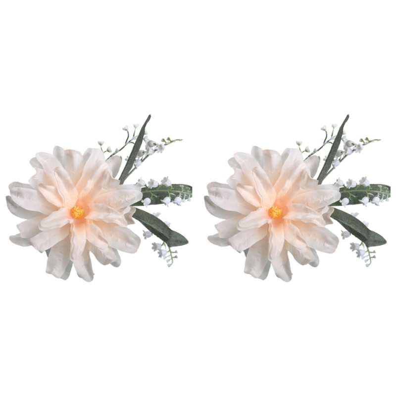 Elegant Silk Flower Arrangement Photography Window Curtain Decoration