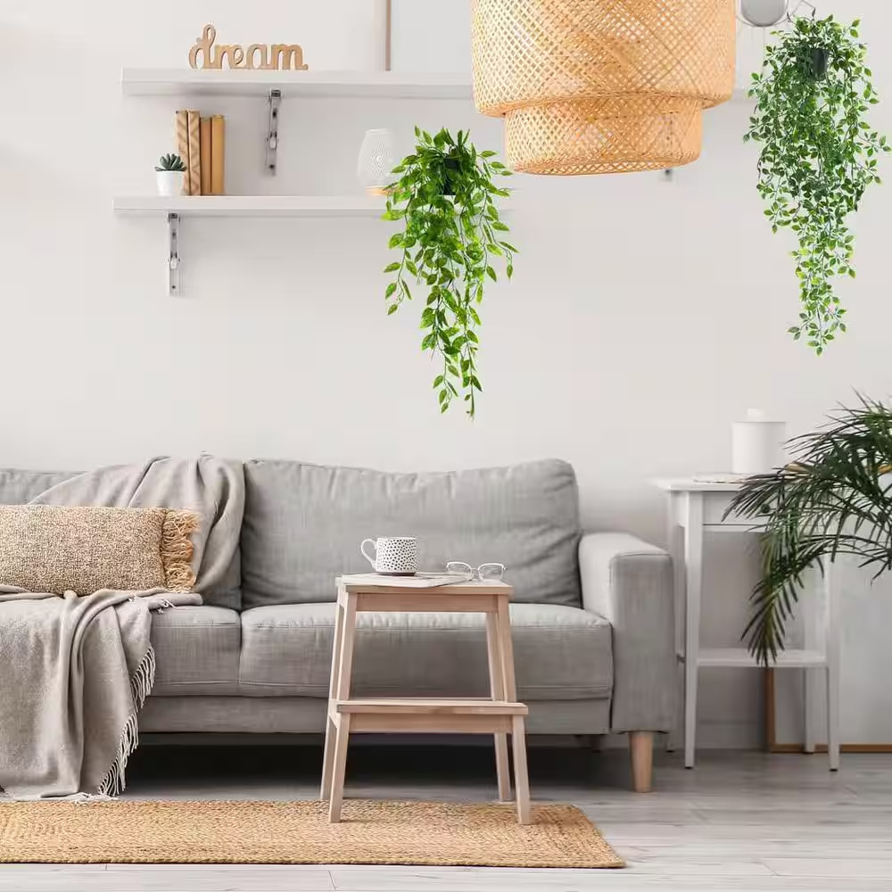 24.8 In. Green Fake Plant Hanging Plants with Pots, Artificial Eucalyptus Hangin