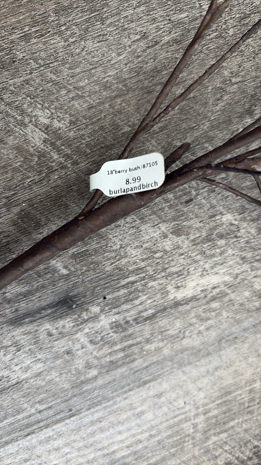 NWT Set of two High Quality Blue Berry Bush Stems 18”