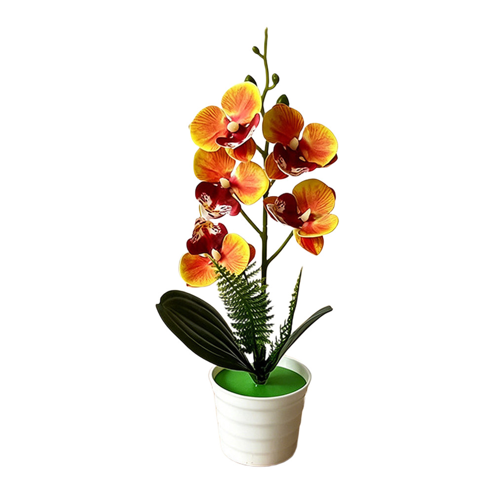 30cm Artificial Orchid Plant with White Purple Dot Orange Blue Rose Red Colors