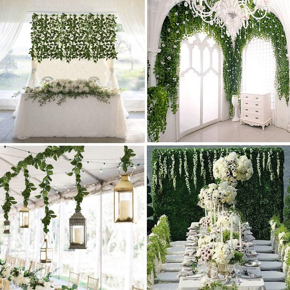 84 feet Artificial Vines Greenery Garland Fake Hanging Leaves Faux Foliage Plant