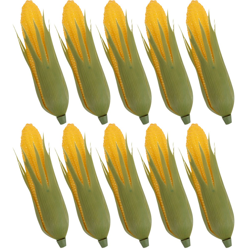 10 Pcs Corn Modeling Adornment Simulated Simulation Toys Prop for Kitchen