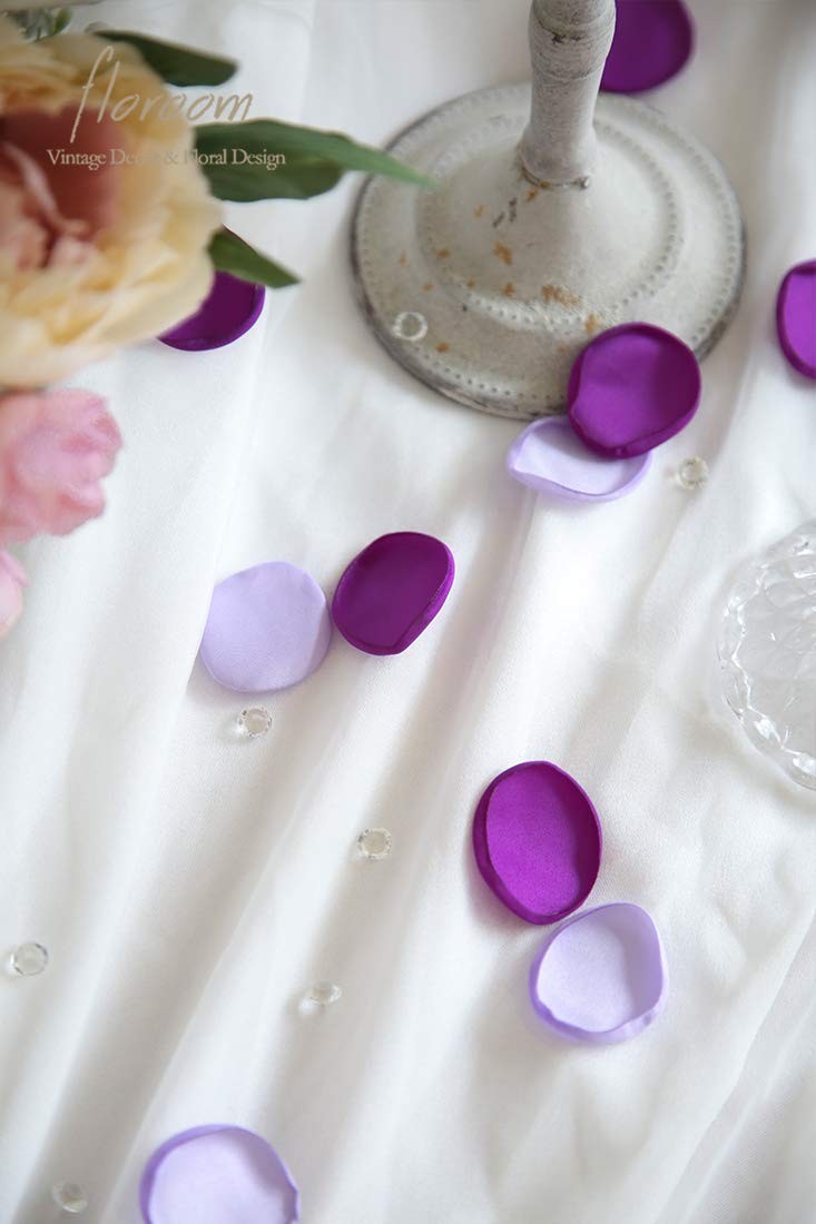 300pcs Rose Petals Purple Lilac Fake Faux Silk Flower Petals for Wedding Flow…