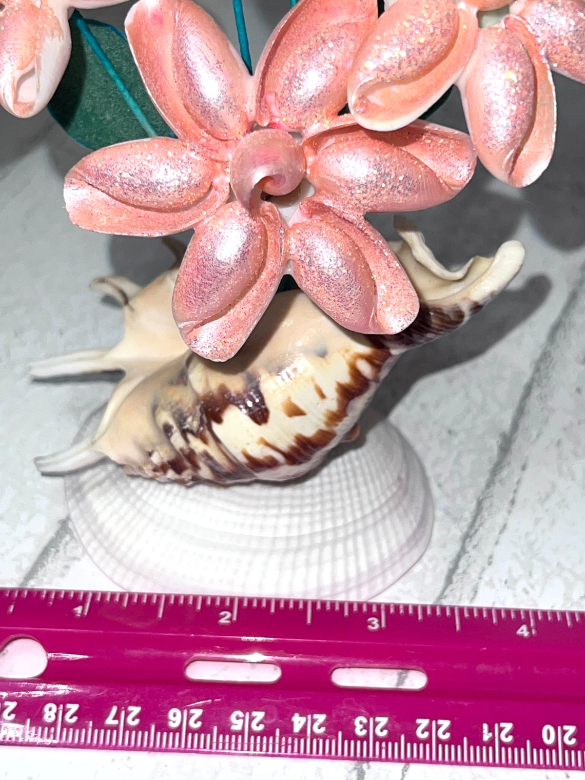 Handcrafted Seashell Floral Arrangement 1960-1970 Philippines