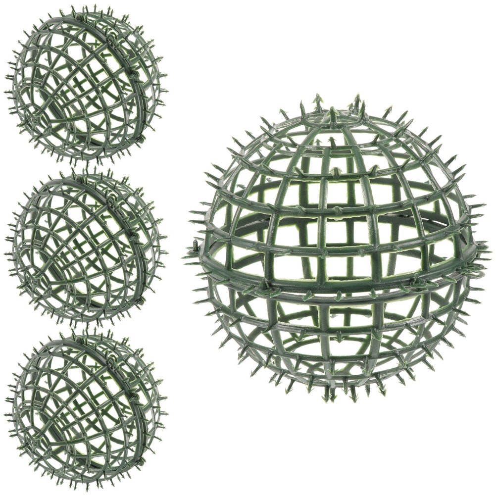 4Pcs Reusable Plastic Artificial Plant Ball Support Cage for Flower Arrangement