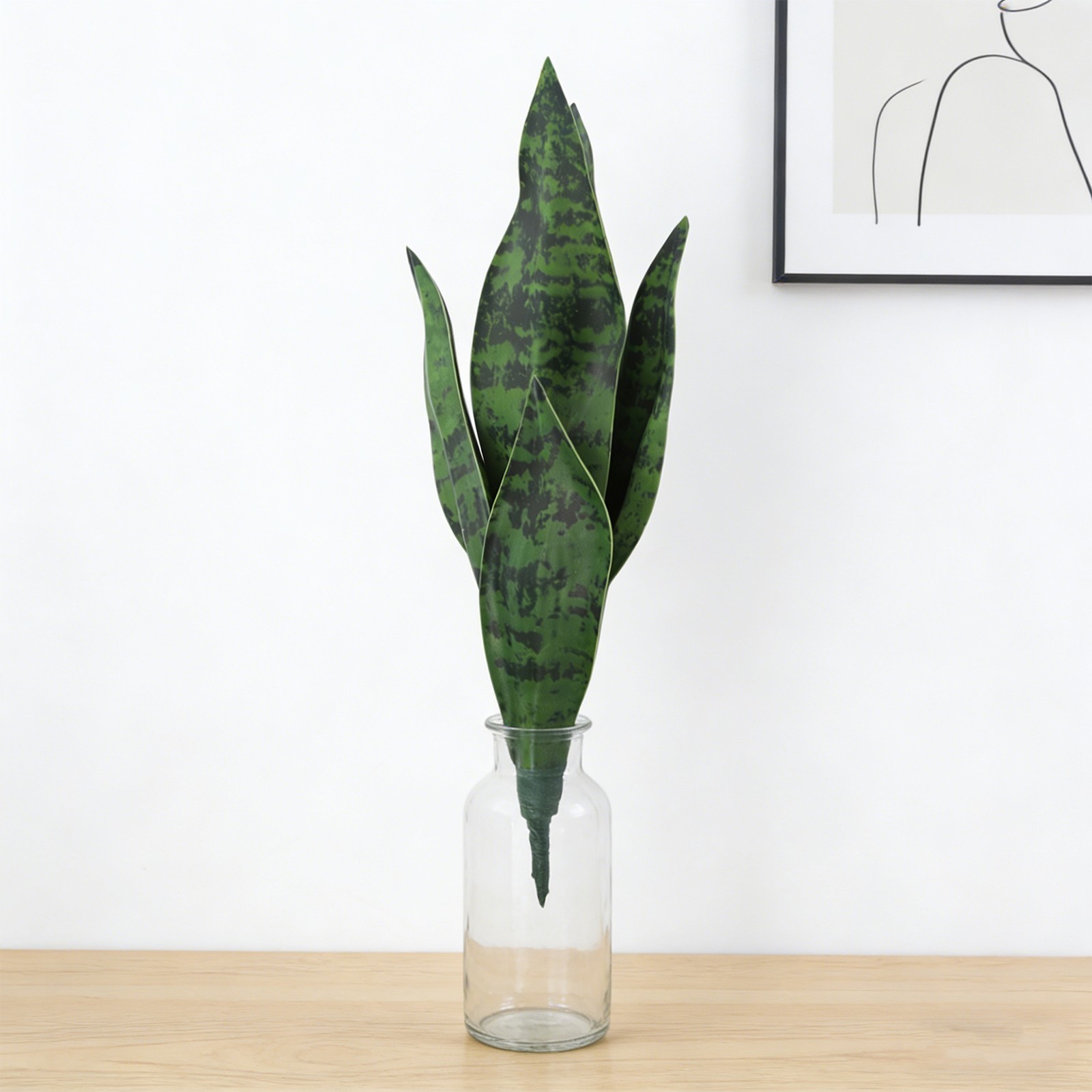 PVC Artificial Snake Plant with Detailed Leaves for Wedding and Event Decor