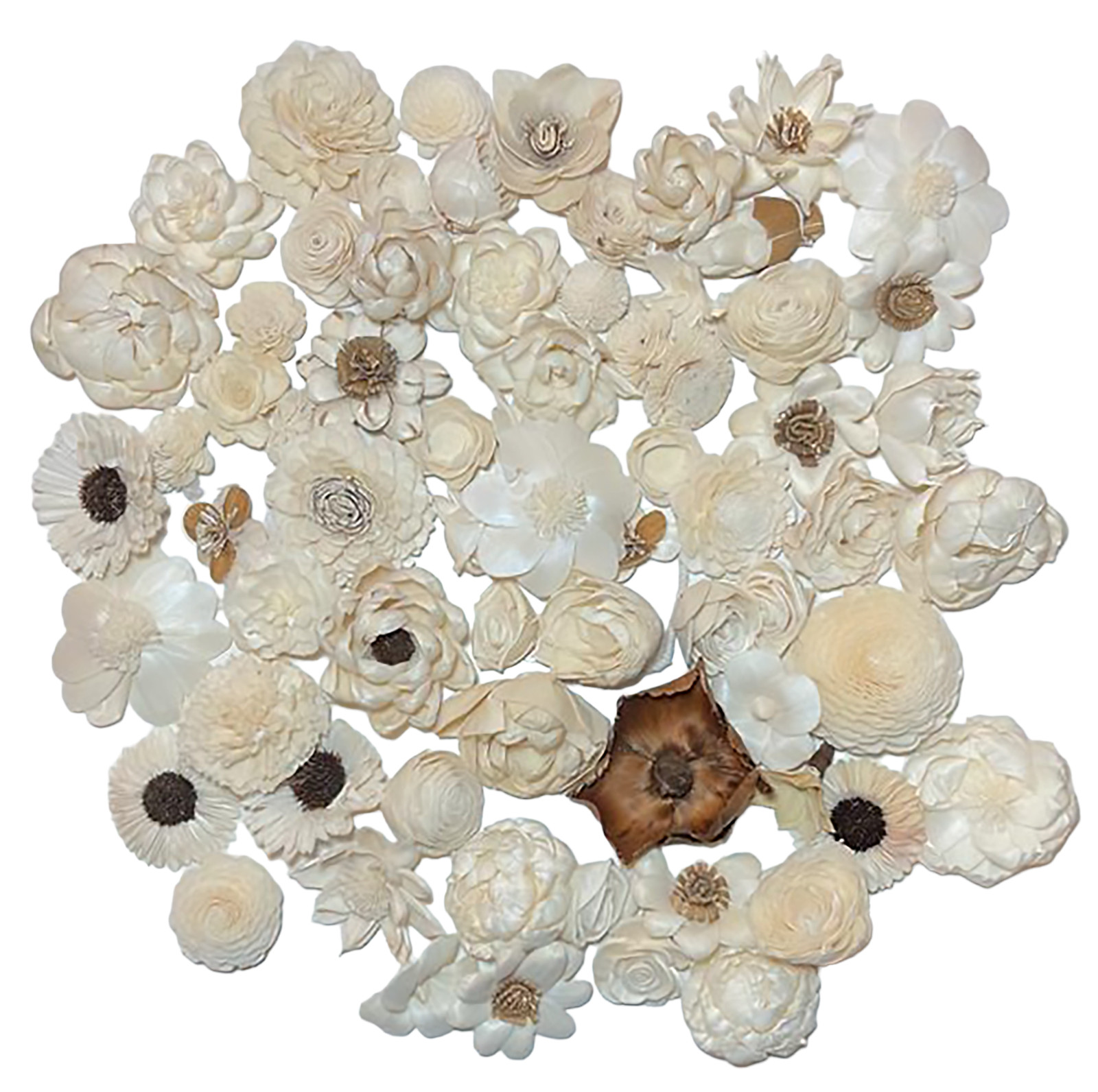 Wood Flowers Bouquet Multi Color Types Handmade with Stems DIY Easy Assemble(23)