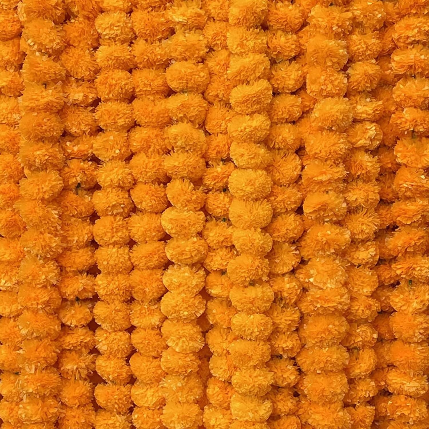 Artificial Marigold Flowers Garlands For Home Office Temple Diwali Decoration D5