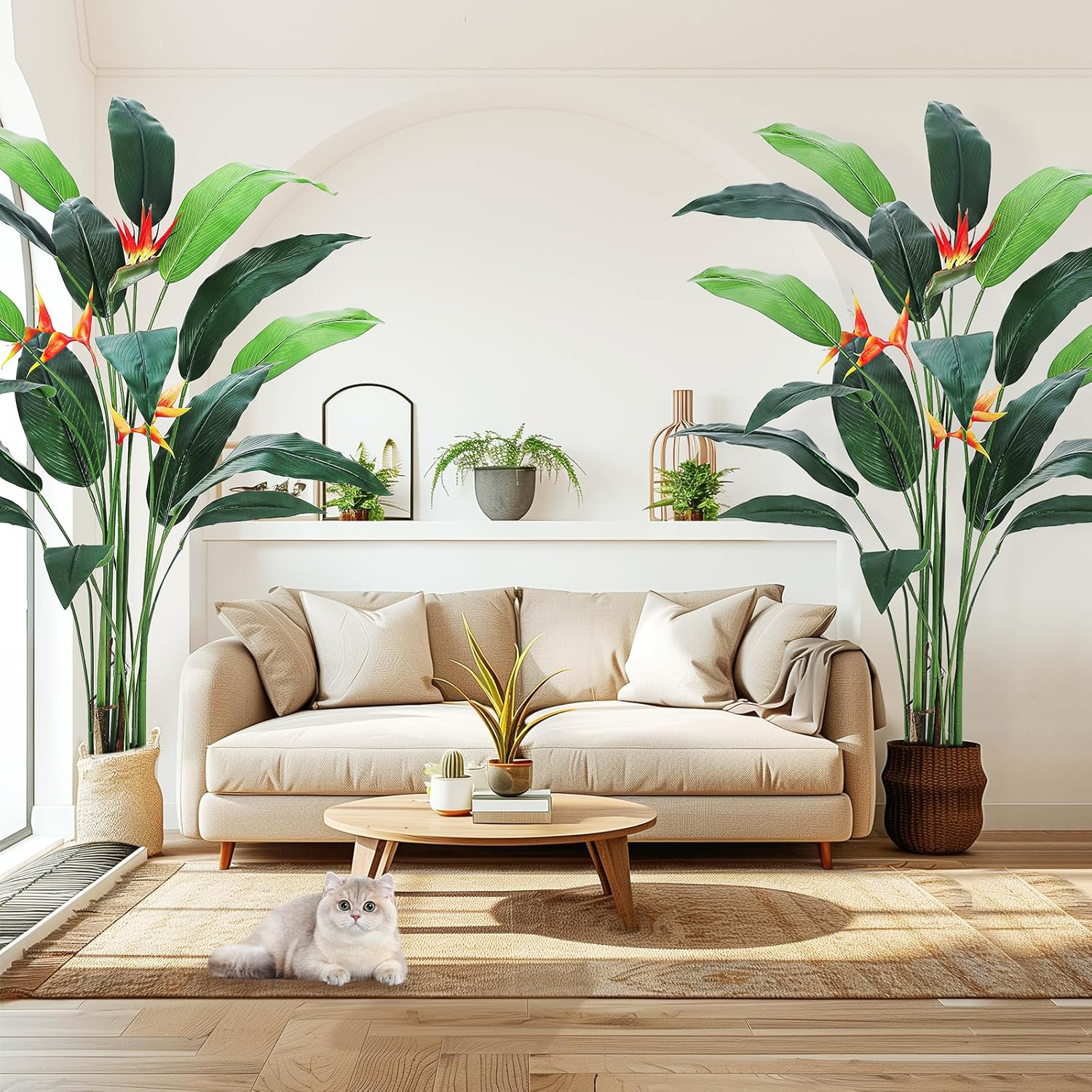 7ft Artificial Bird of Paradise Tree – Perfect Faux Plant for Home & Office