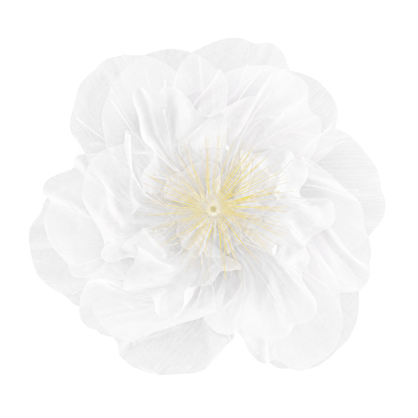 Tabletop Electric LED lights Organza Artificial Flower With Vase 17.71*17.71in