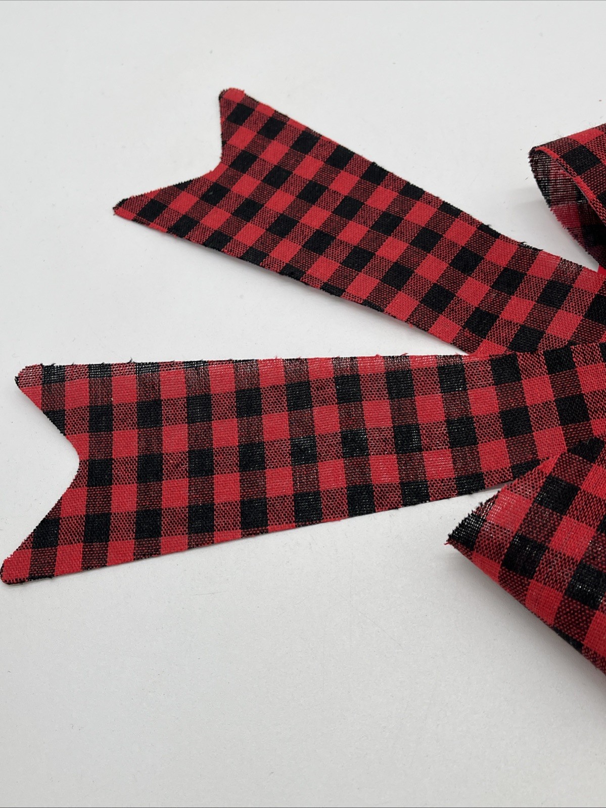 Christmas House Red and Black Buffalo Check PVC Bows, 14.5×9.625 in.