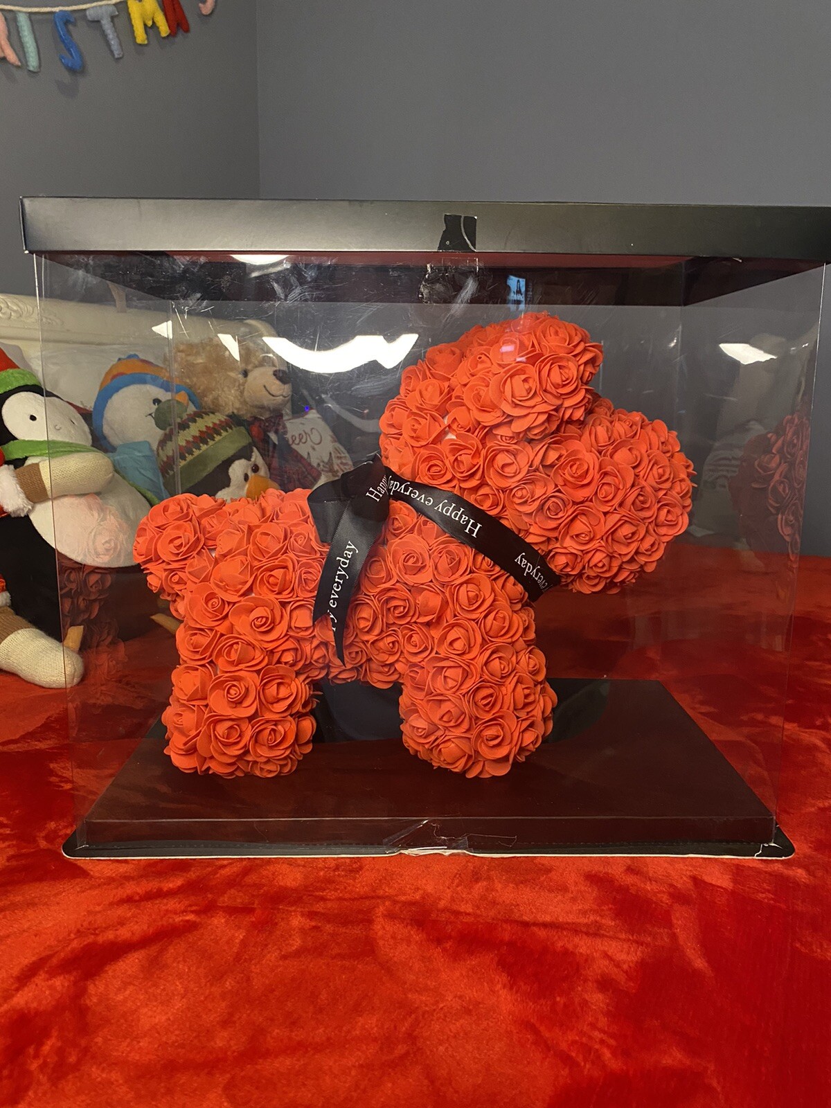 Artificial Rose Dog Flower Birthday Christmas Valentine Day Gifts For Girlfriend