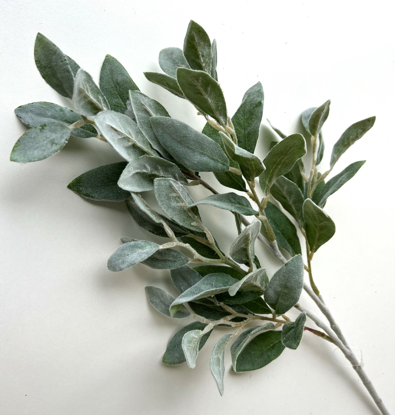 Lambs Ear Spray Artificial Greenery Sage Grey Green Flowers Foliage Leaves Stems