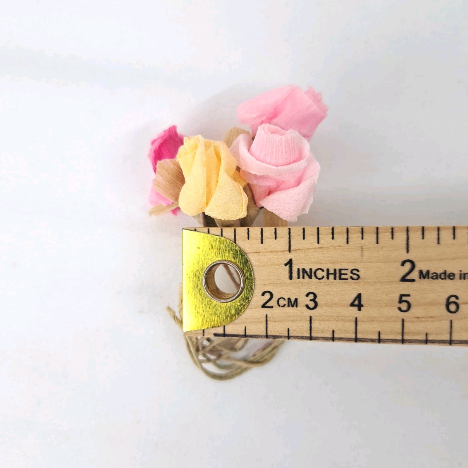 Lot Of 21 Mini Artificial Craft Flowers Embellishments Making DIY With Beads