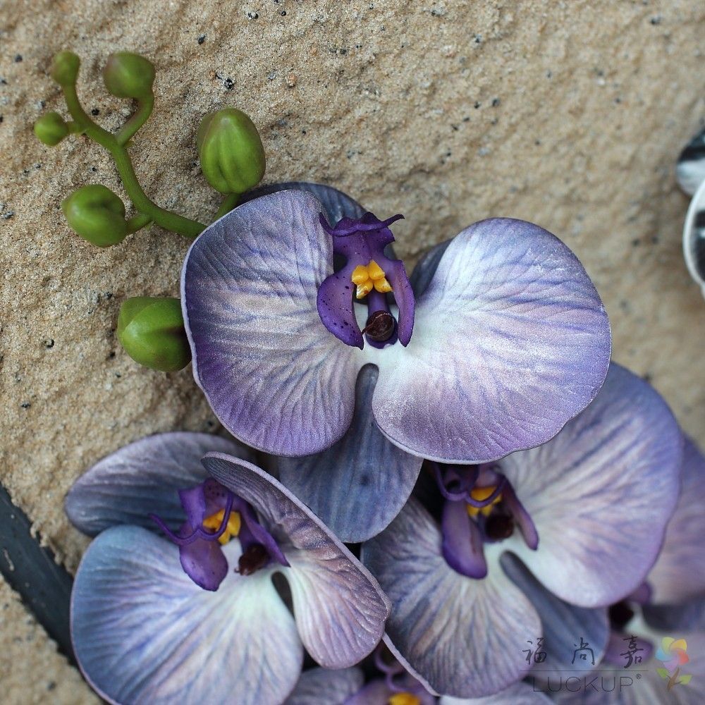 98cm 9 Heads Artificial Moth Butterfly Orchid Flower For Home Wedding Decor NEW