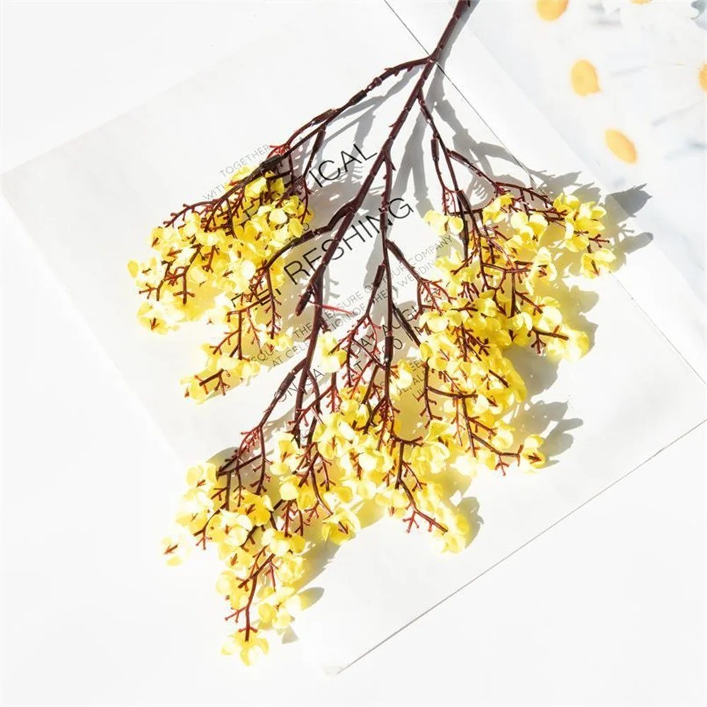 Artificial Flowers Cherry Blossoms Baby’s Breath Gypsophila Fake Flowers DIY Wed
