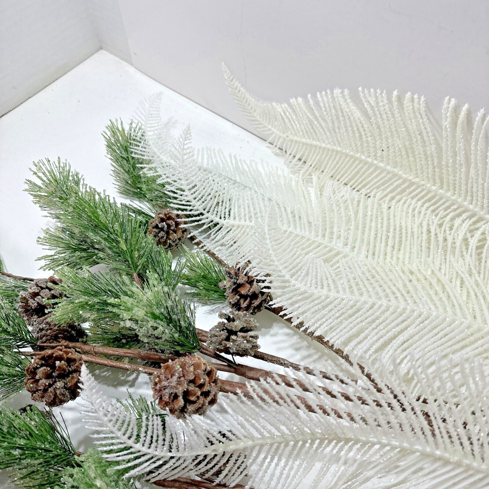 17X ESTATE Vintage ICY Stems Faux Branches Assorted Vase CHRISTMAS DECOR