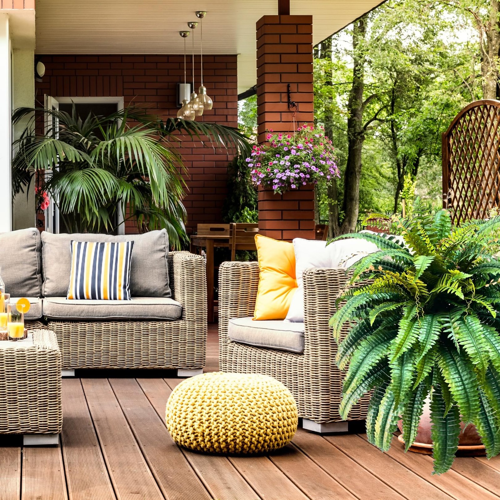 NeosCA Giant Artificial Boston Ferns for Outdoors Large,Uv Resistant Lifelike…