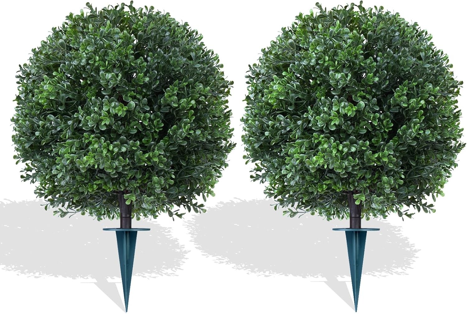 Artificial Cypress Topiary Tree with Ground Spike, 2 Artificial Shrub Bushes