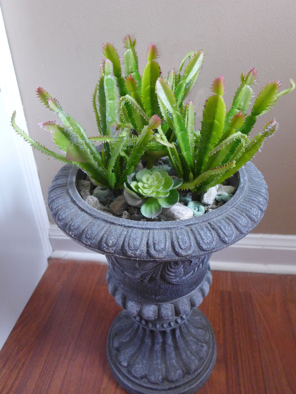6 Mini Artificial Grass Cactus Small Lotus Succulents Plants Home Landscape