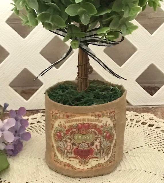 *BOXWOOD IN A BAG* SMALL 10″ TOPIARY ARTIFICIAL PLANT TREE SO CUTE!!!!