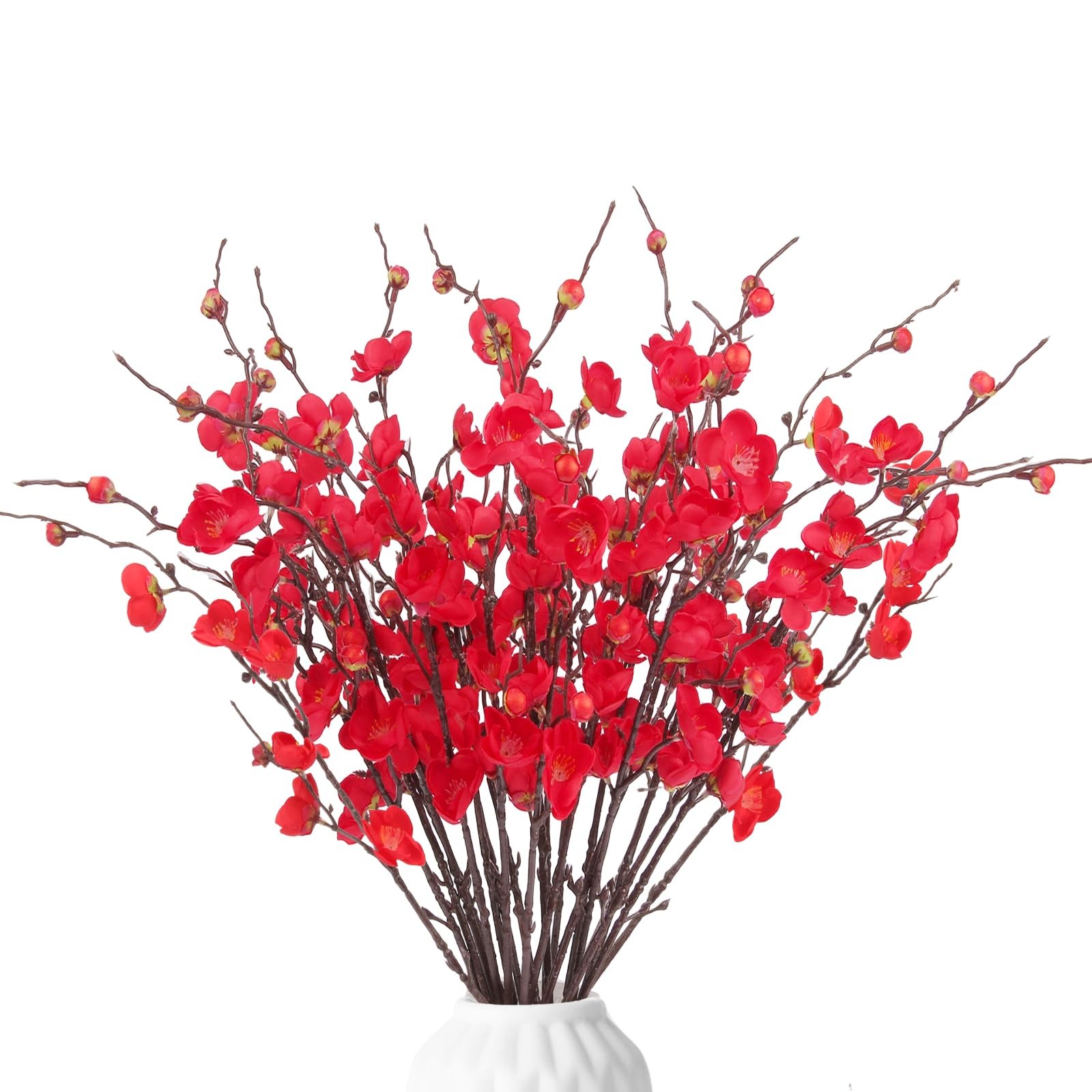 20pcs Cherry Blossom Branches Artificial Flowers for Winter Spring Indoor Dec…