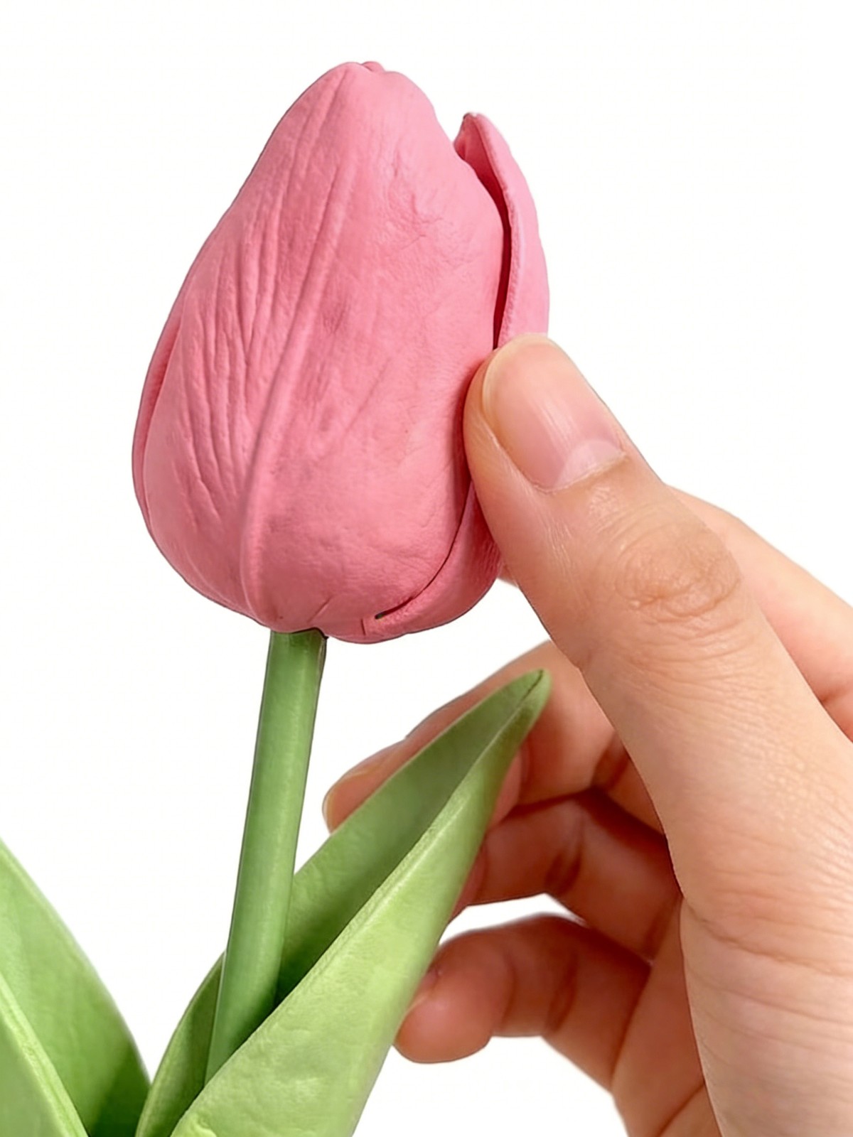 PU Real Touch Artificial Tulip Bouquet 10 Heads Floral Decor for Home Wedding