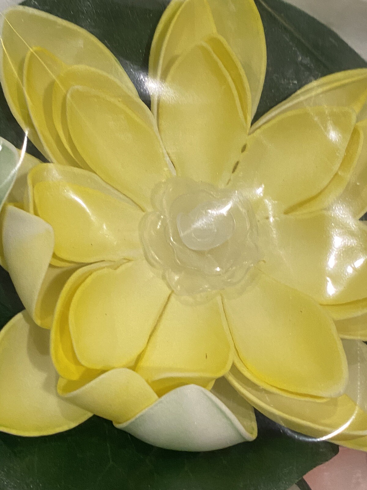 LACGO 6 Pcs Floating Foam Lotus Flower with Water Lily Pad Warm White Lights