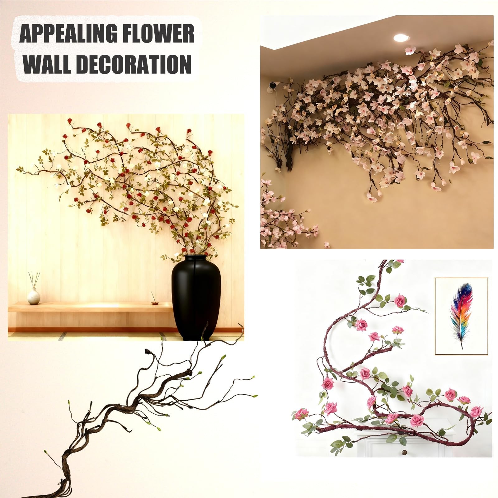 Artificial Tree Branch 67in Rattan Vine Hanging