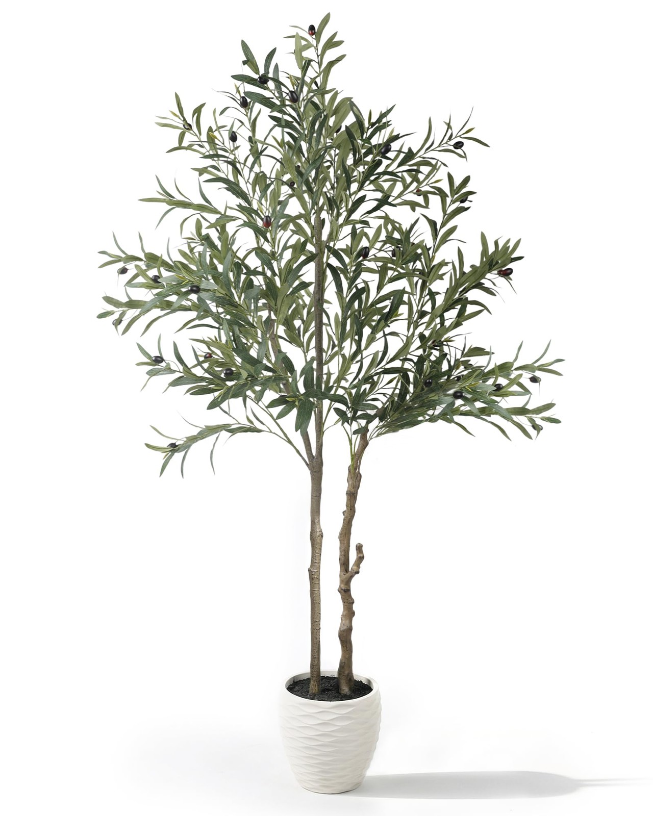 5.2ft Artificial Olive Tree Indoor, Tall Faux Olive Trees, Fake Olive Tree Fl…
