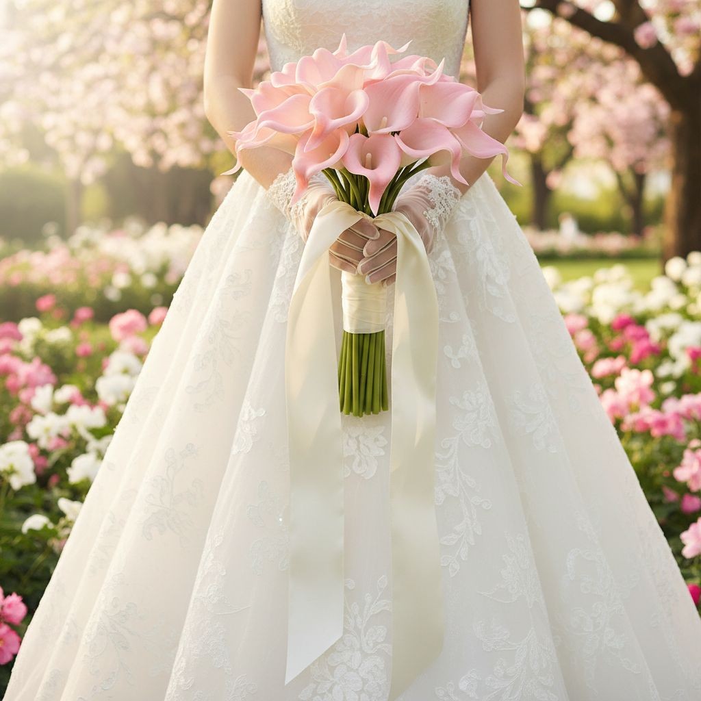 Blush Pink Faux Calla Lily Stems 15 Inch Wedding Artificial Flowers Spring Event