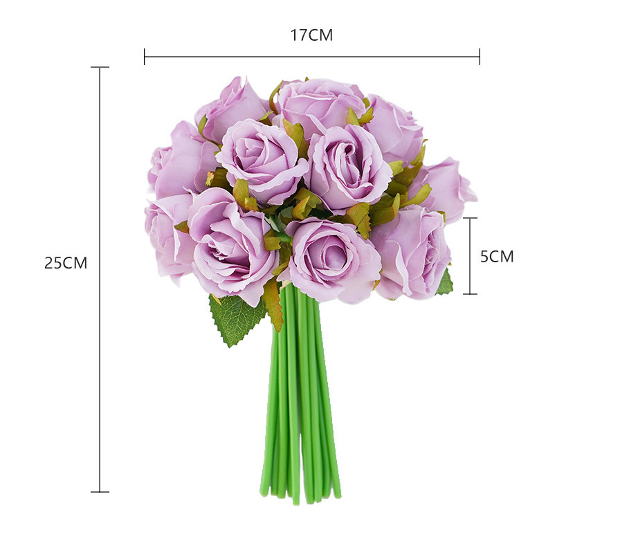 Silk Rose Floral Bridal Wedding Bouquet DIY Home Party Decor November Vibe Night