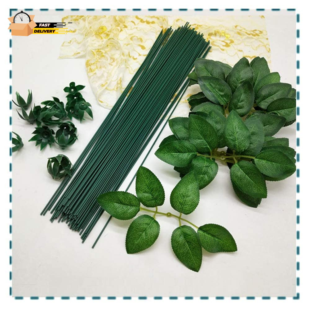 200 Pcs Floral Stem Wire,22 Gauge 16 Inch Floral Stems for Flower Arrangements
