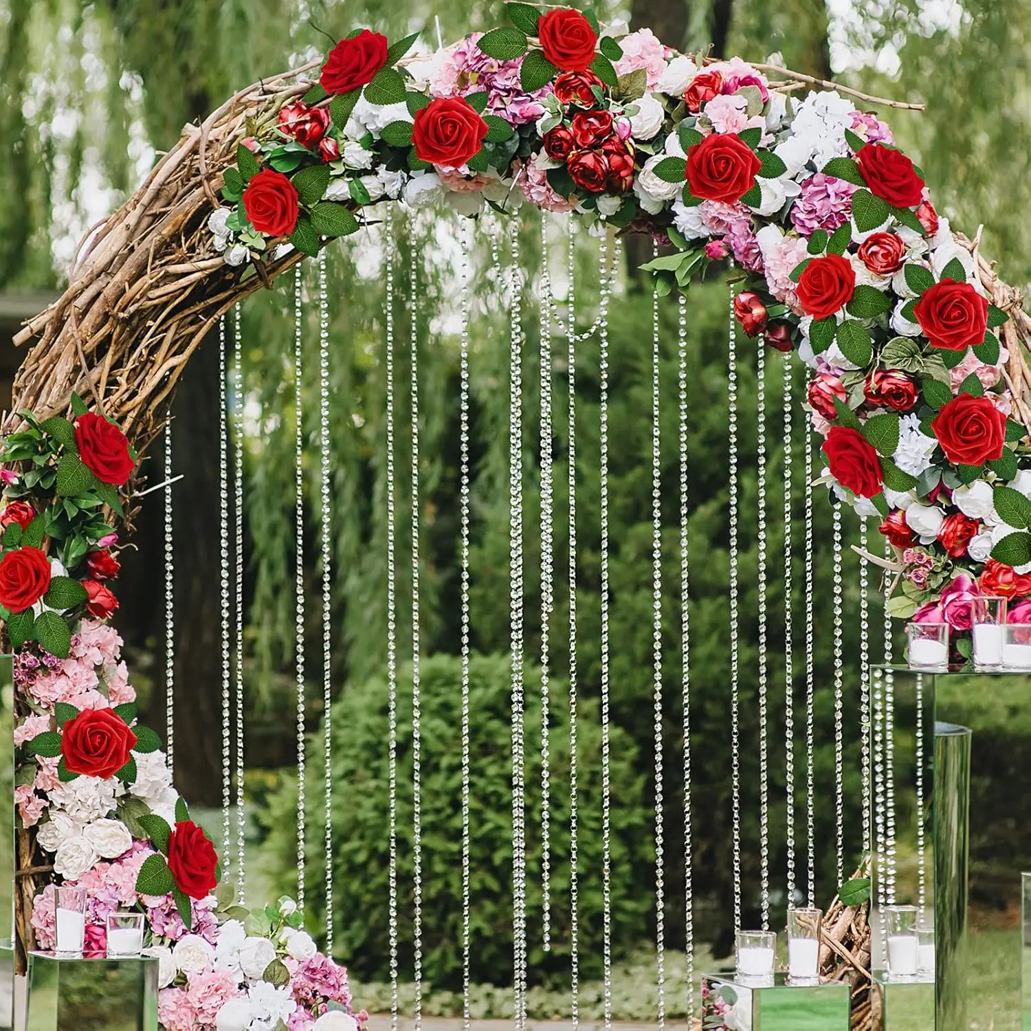 PE Foam Rose Artificial Flower Wedding Bride Bouquet Accessory Garland Home vase