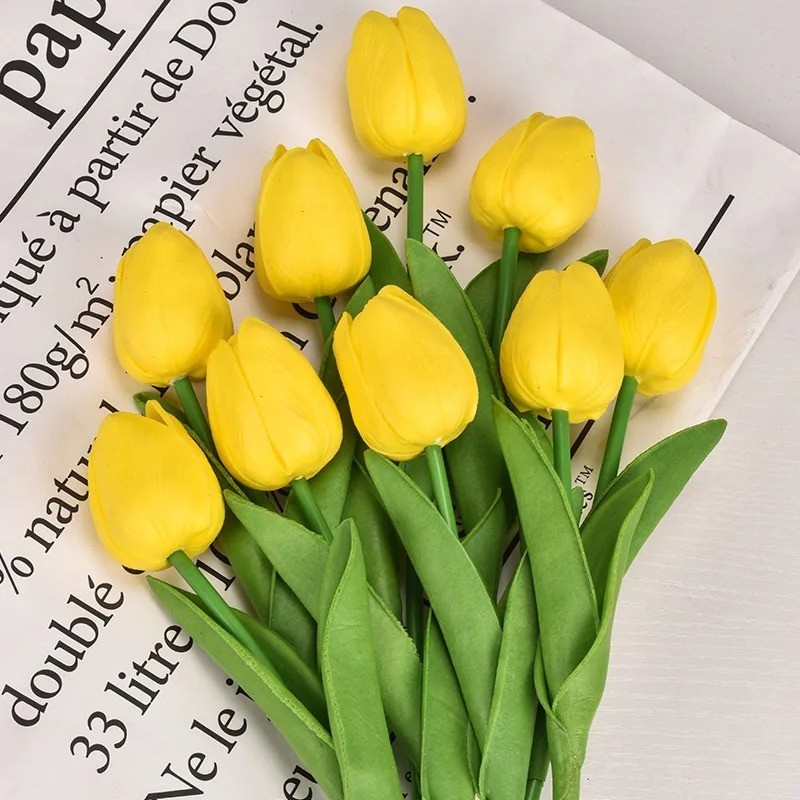 Real Touch Artificial Tulips Bridal Home Wedding Party Festival Decor USA-10 PCS