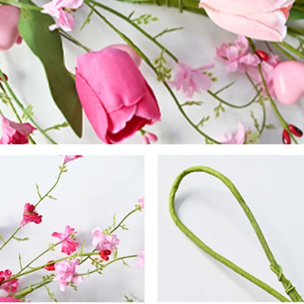 Artificial Tulip Vine with Leaves Green Plant for Wedding Party Holiday