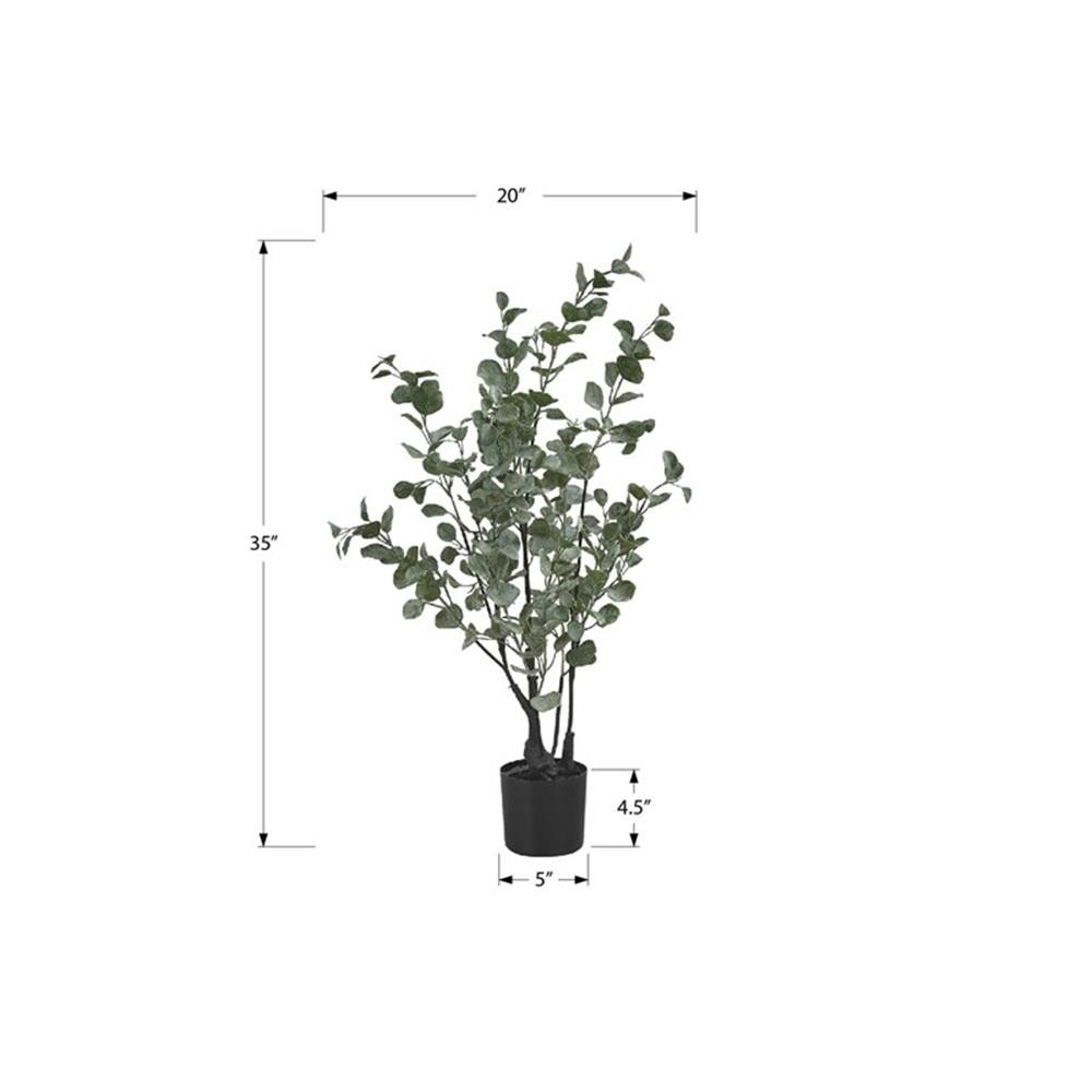 Pemberly Row 35″ Tall Indoor Artificial Eucalyptus Tree with 270 Leaves