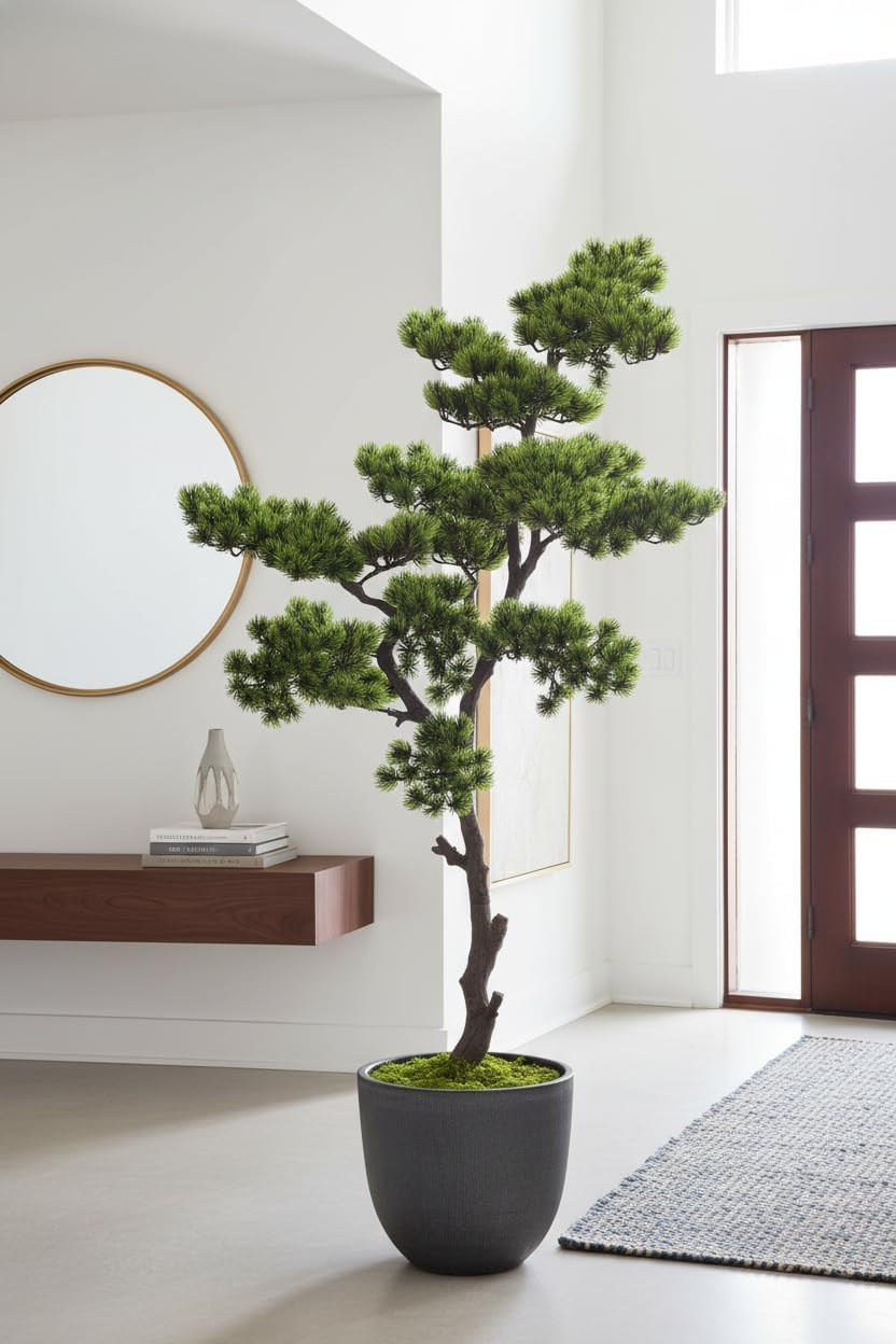 4FT Artificial Bonsai Tree Large Faux Plants Indoor Fake Tall Realistic 48 Inch