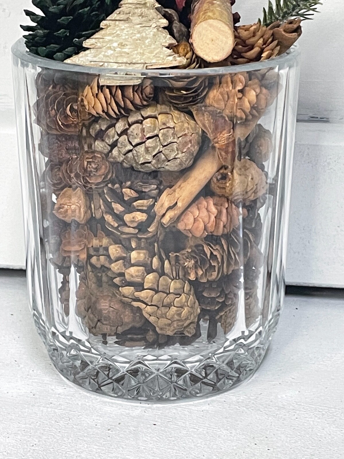 12 oz BOWL FILLERS Pinecones Cinnamon Wood Brown Green Red Rustic Fall Christmas