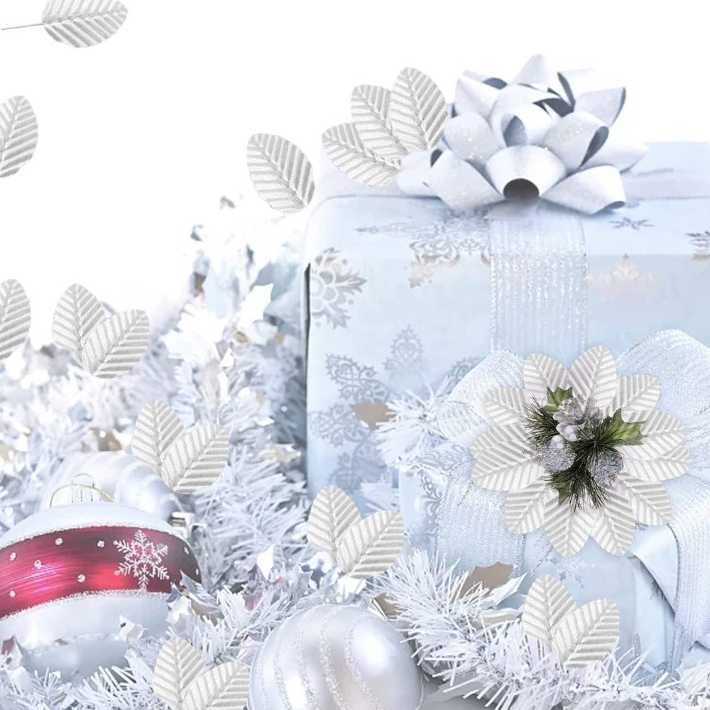 Artificial Silk Wired Leaves for DIY Crafts Floral Arrangements Bouquets Wedding