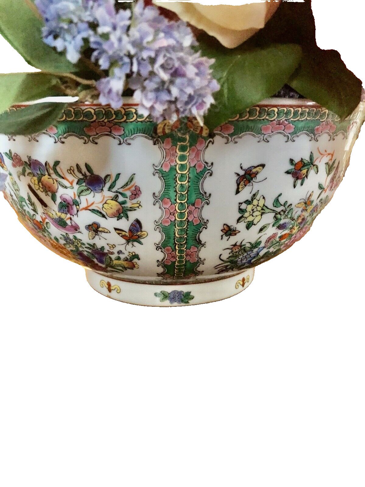 18″ H Mixed Floral Artificial Arrangement in Imari bowl-Neiman Marcus