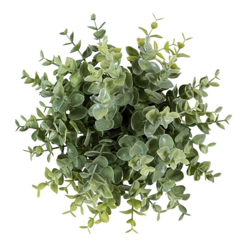 Artificial Eucalyptus Plant Cream Pot Tabletop Decor Maintenance Free Greenery