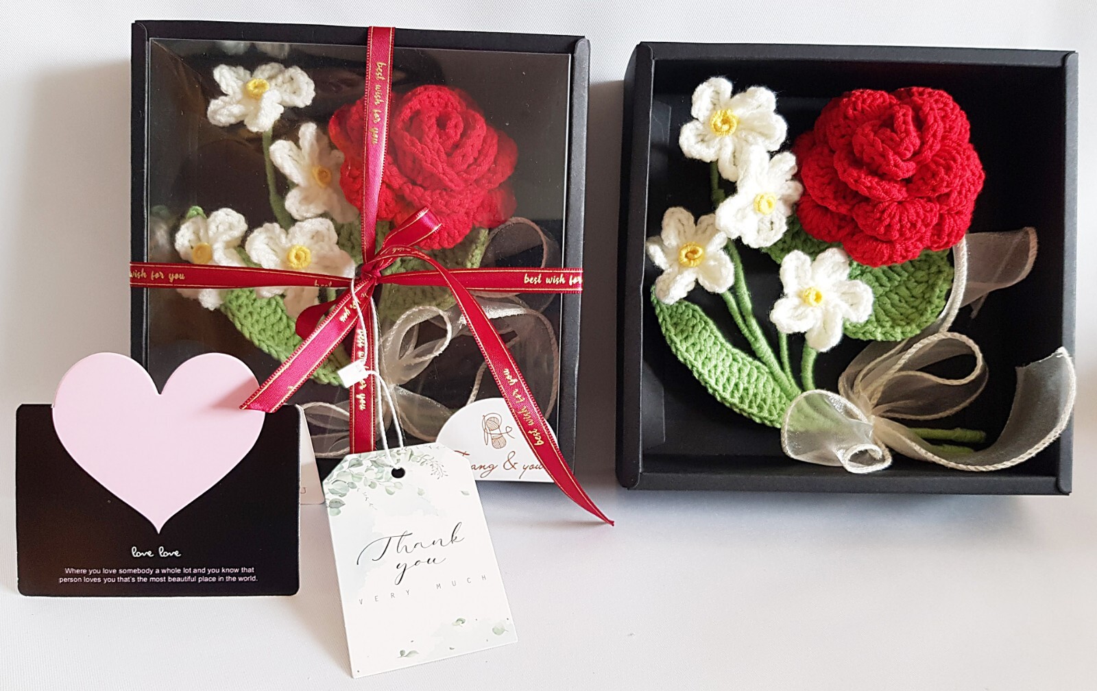 Trang&You Handmade – A “TRUE LOVE” Woolen Crochet flower gift box