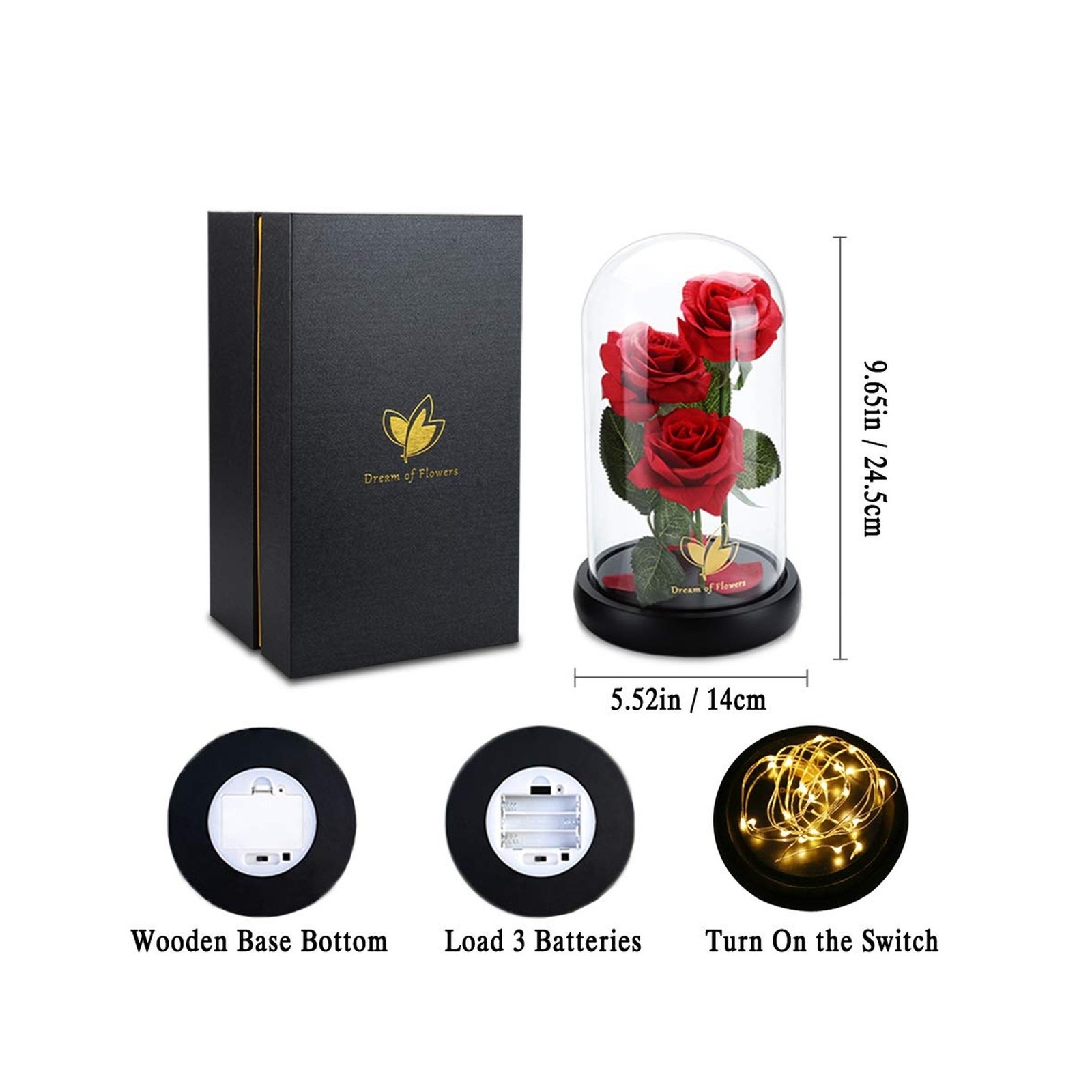 Anniversary Flowers Gift for Her, Beauty and The Beast Rose Flowers, Annivers…