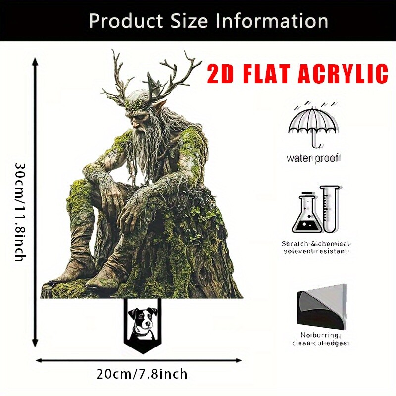 1 PC HOT Charming Acrylic King of the Woods Garden Plaque Art Decoration