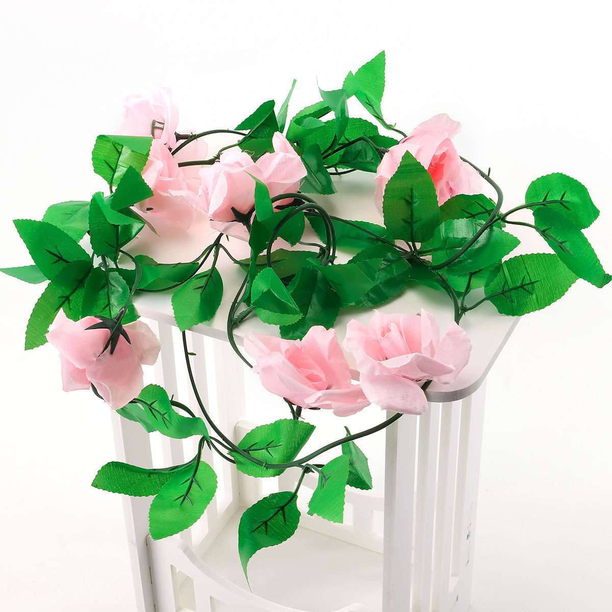 3Pack 7.5Ft Flower Garland Fake Rose Vine Artificial Flower Hanging Ivy Floral