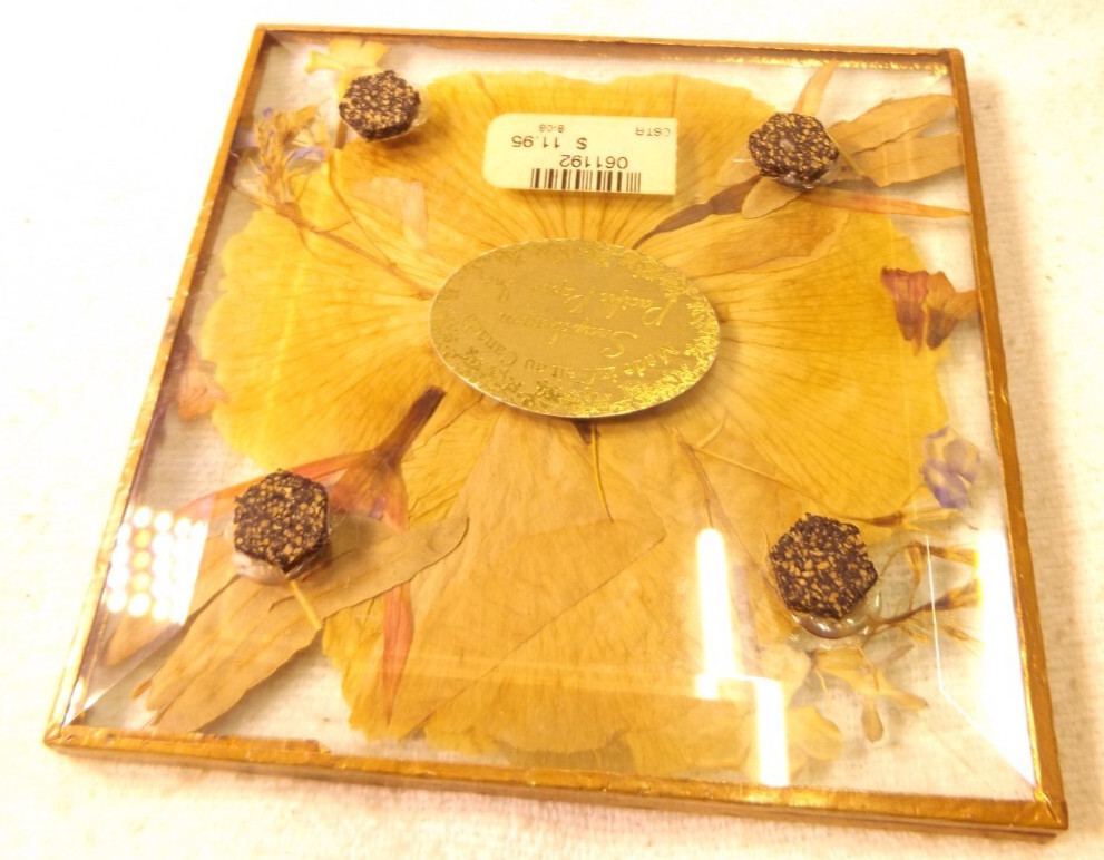 Snapdragon Pacific Paper Pressed Flower Decor Coaster 4”x4”