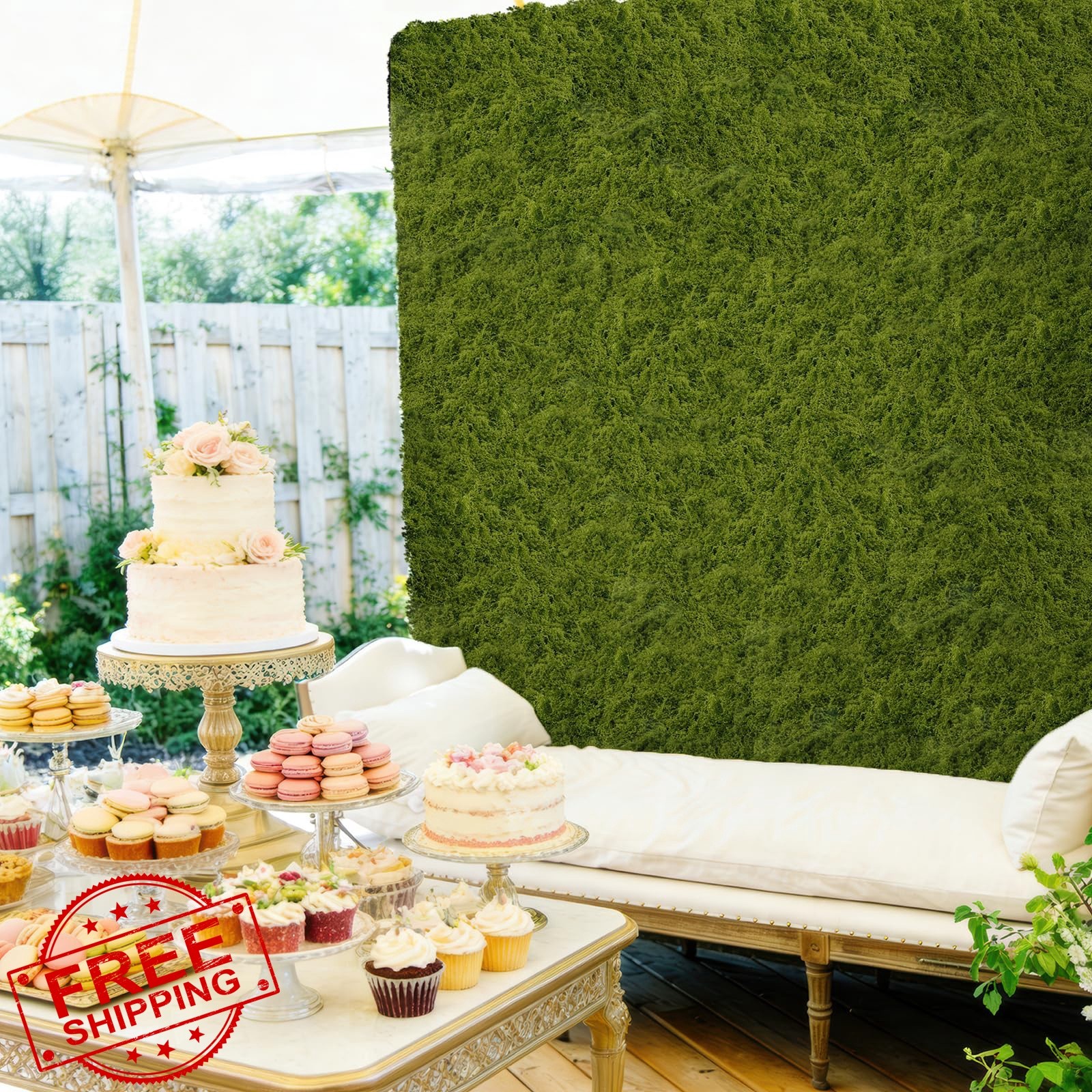 ACRYCS Fake Moss Rug Dark Green 39″ x 79″ Faux Moss for Table Runner Decorati…
